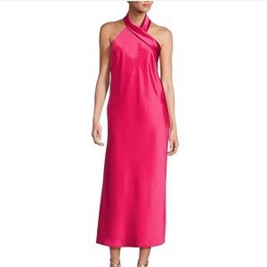 Antonio Melani Marine Satin Dress sz 12 Raspberry